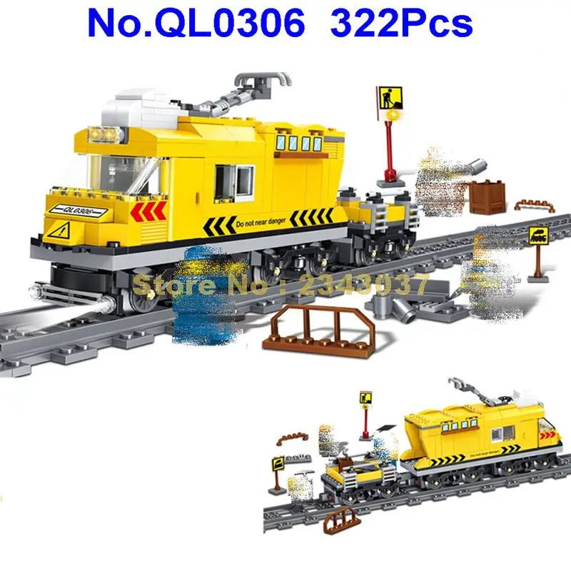 

ql0306 322pcs city railway train gallop building blocks Toy