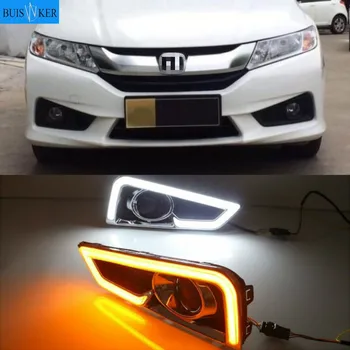 1 set per Honda City Grace 2015 2016 LED DRL con relè indicatori di direzione 12V Luci di marcia diurna per auto Accessori per fendinebbia