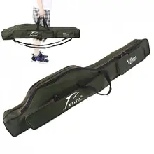 Сумка для удочек 120 см, армейский зеленый двойной слой, большая емкость, складная сумка для удочки, Холщовая Сумка для морских снастей, складная посылка