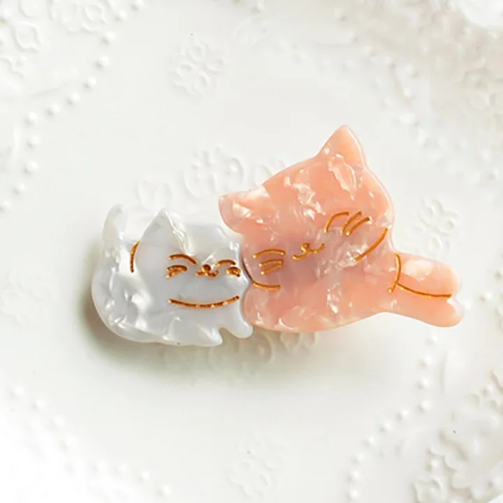Snuggling заколка с кошкой, зажимы для утки, заколка для волос, японский корейский стиль, заколка для волос, аксессуары для красоты, зажимы для стилизации волос, декоративные - Цвет: pink