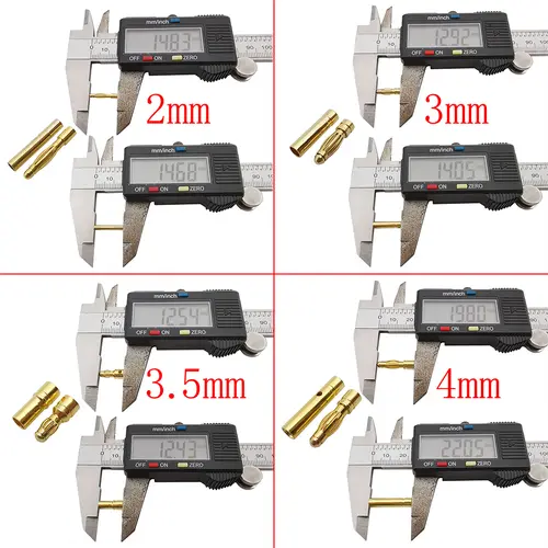 2mm 3mm 3.5mm 4mm Bullet Banana Plug Gold-Plated Banana Male Female Connector Battery Plugs Kits for RC Battery Parts DIY - Image 6