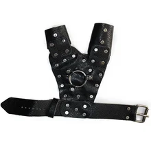 Gants de protection en cuir Durable pour la pêche à l'arc, accessoires de tir en plein air, pour la main gauche 