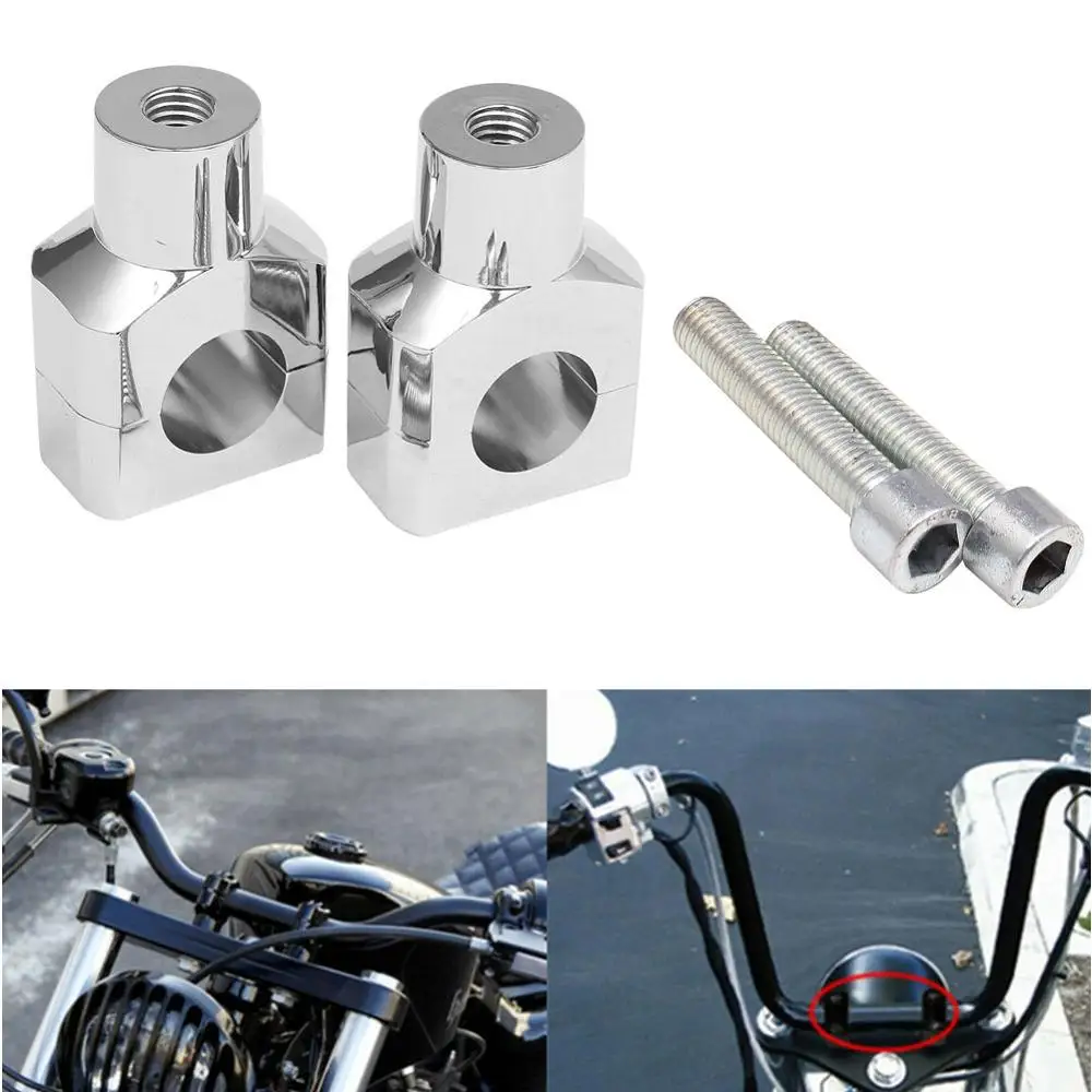 Аксессуары для мотоциклов " 25 мм Кафе Racer Мотоцикл Черный Руль Riser зажим подходит для Harley Fat Boy Dyna Touring Sportster