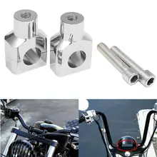 Аксессуары для мотоциклов " 25 мм Кафе Racer Мотоцикл Черный Руль Riser зажим подходит для Harley Fat Boy Dyna Touring Sportster