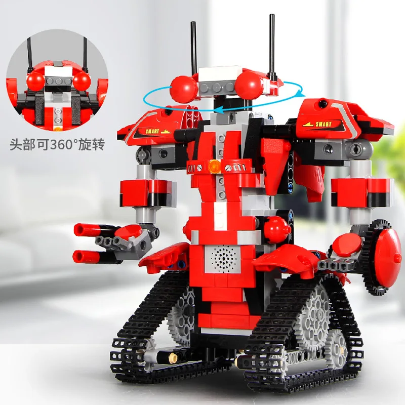 

Assembled Robot Yuxing Smart Remote Control Building Blocks Small Particles DIY Fight Inserted Children'S Educational Toy