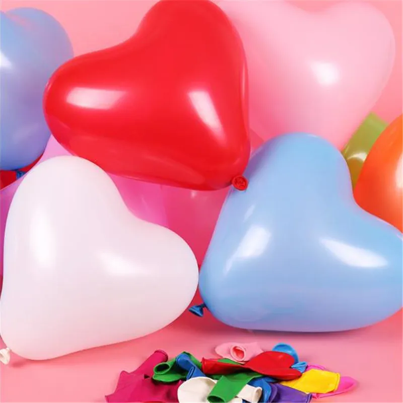 SUEF красные розовые шары 10 дюймов любовь латексные воздушные шары «сердце» Свадебные гелиевые шары День Святого Валентина День рождения надувные шары