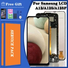 Original para samsung galaxy a12 lcd SM-A12F SM-A12F/dsn display lcd tela de toque digitador assembléia substituir para samsung a125 lcd