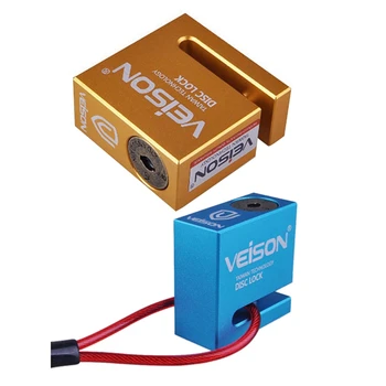 

Quality Veison 2Pcs 6Mm Motorbike Disc Brake Lock Security Motorcycle Bike Anti-Theft Bicycle Alloy Security Lock - Gold & Blue