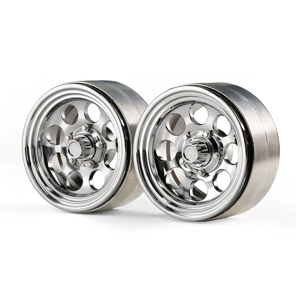 

For GRC 1.9" inch Aluminum Chrome Beadlock Wheels Hubs G08 for 1/10 Jeep SCX10 TRX4 90046 Wheel Rims RC Crawlers Car Accessories