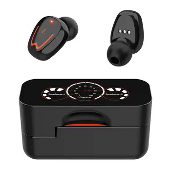 

V1 TWS Bluetooth V5.0 Wireless Headset with HiFi Microphone LED Power Display