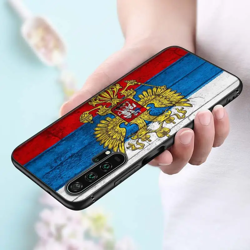 Черный силиконовый чехол России российские флаги Эмблема для huawei Honor 10i 9X8X20 10 9 8 Lite 8A 7A 7C Pro удобный телефонный футляр - Цвет: Style 07