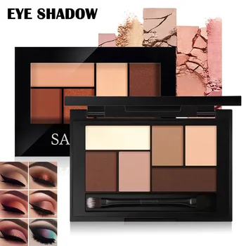 

6 Colors Pearlescent Lasting Eyeshadow Not Blooming Matte Portable Tray @ME88
