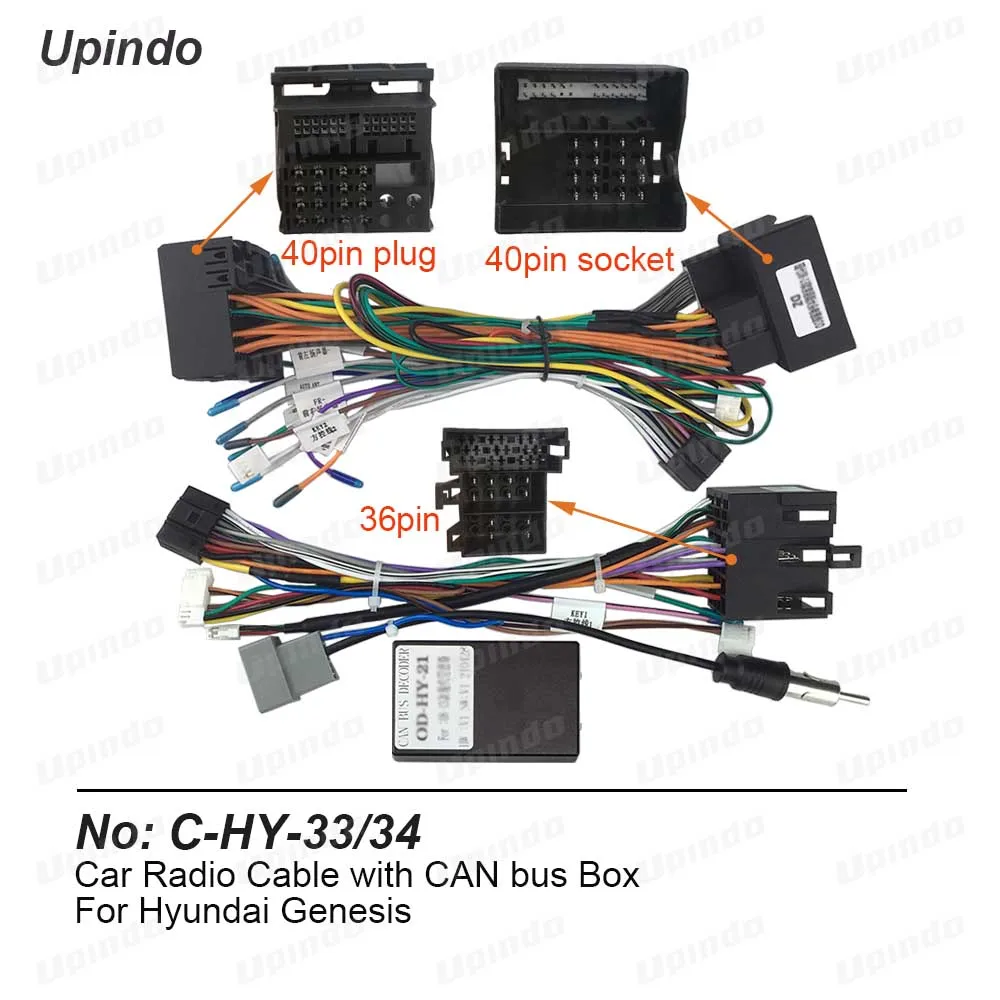 Car Radio Cable CAN Bus Box Adapter for Hyundai Genesis 2008~2013