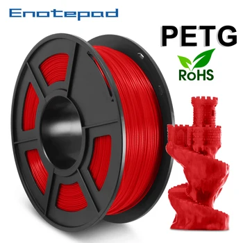 

1.75mm 1KG 2.2lb Red Colorful PETG Enotepad 3D Filament Non-toxic and Environmental Protection Material Suitable for 3D Printer