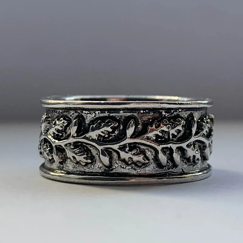 Vintage Carved Leaf Branches Pattern Ring For Women Antique Silver Wedding Band Jewelry wedding rings silver ring womens ring jewelry rings ring jewelry