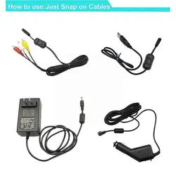 Anneau de Ferrite à Clip, 2 pièces, 3mm 5mm 7mm 9mm 13mm, noyau de noyau, suppresseur de bruit pour câble Emi Rfi, filtres à composants actifs U6g6 