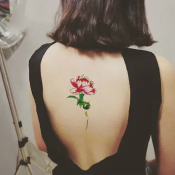 

Beautiful Butterfly Rose Flowers Arm Shoulder Tattoo Stickers Flash Henna Tattoo Fake Waterproof Temporary Sticker Tattoos