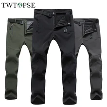 TWTOPSE мужские зимние штаны для велоспорта, теплые флисовые водонепроницаемые ветрозащитные спортивные брюки для походов, кемпинга, катания на лыжах