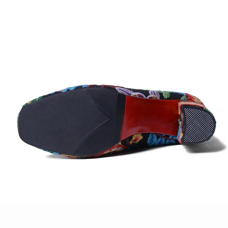 Phoentin flower enbroider ankle boots women's high-heeled shoes 2020 new arrival boots femmes shoe woman boot zip size 43 FT1083