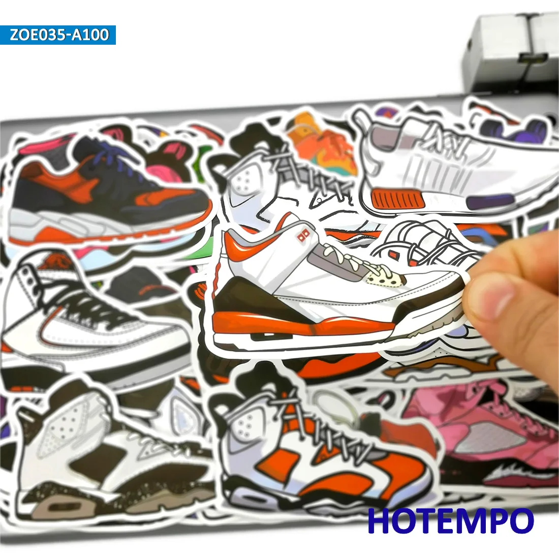 100 шт баскетбольные кроссовки без повторов модные наклейки Ретро стиль Air Jor обувь для мобильного телефона ноутбук коврик багаж чехол наклейки