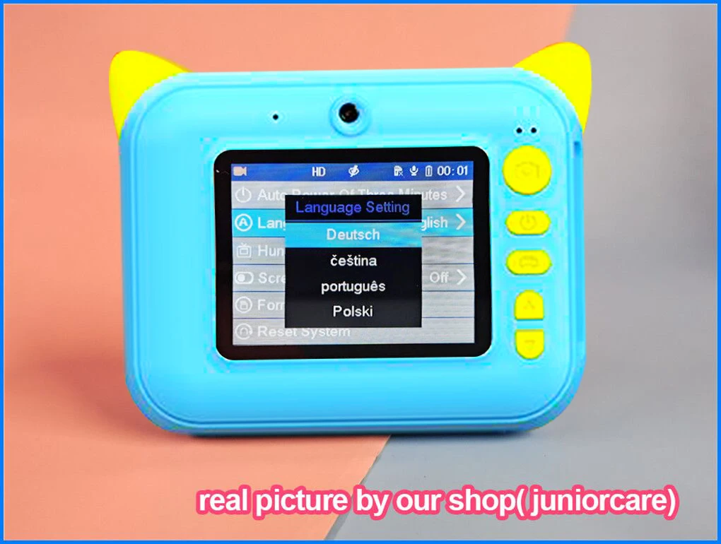 Children's Camera With Print Upgrade Selfie Kids Instant Camera Digital Zero Ink Video Camera Dual Lens 1080P HD Video Recorder best small digital camera