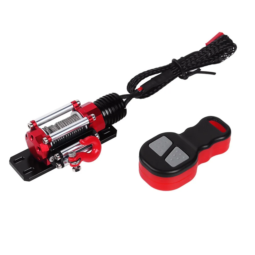 FULL-RC Car Metal Winch + Wireless Remote Controller for 1:10 RC Crawler Traxxas TRX4 Axial SCX10 90046 90047 D90 D110 TF2 | Электроника