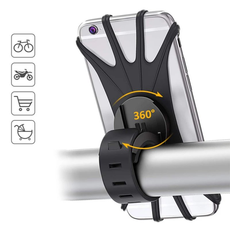 Universal Mountain Bike Mobile Phone Holder Silicone Motorcycle Bicycle Handlebar Cellphone Stand For iPhone Samsung Xiaomi Universal Mountain Bike Mobile Phone Holder Silicone Motorcycle Bicycle Handlebar Cellphone Stand For iPhone Samsung Xiaomi