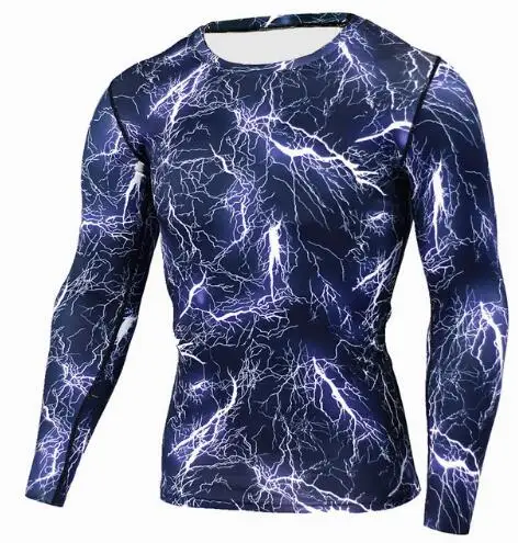 T-shirt11 Мужская брендовая одежда, Армейский Камуфляж, термобелье, спортивный костюм, набор, Кроссфит, Фитнес рубашка, мужские леггинсы, 2 предмета, рашгарда, ММА - Цвет: T-shirt11
