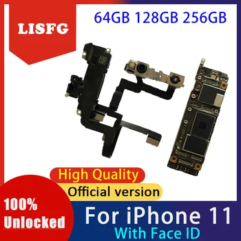 

Original Unlocked For iPhone 11 Motherboard 64GB 128GB 256G For iPhone 11 Mainboard Free iCloud Logic Board With/Without Face ID