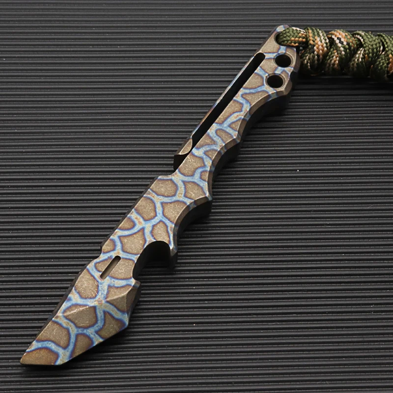 

Burn Titanium Crowbar Outdoor Survival Self-defense EDC Multi-function Tool Crowbar Bottle Opener