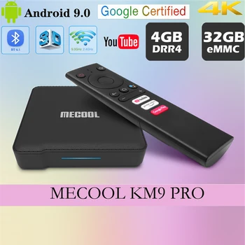 

MECOOL KM9 PRO mi tv box Google Certificato TV Box Android 9.0 Amlogic S905X 4K Dual Wifi fit IPTV Set Top box Smart TV box