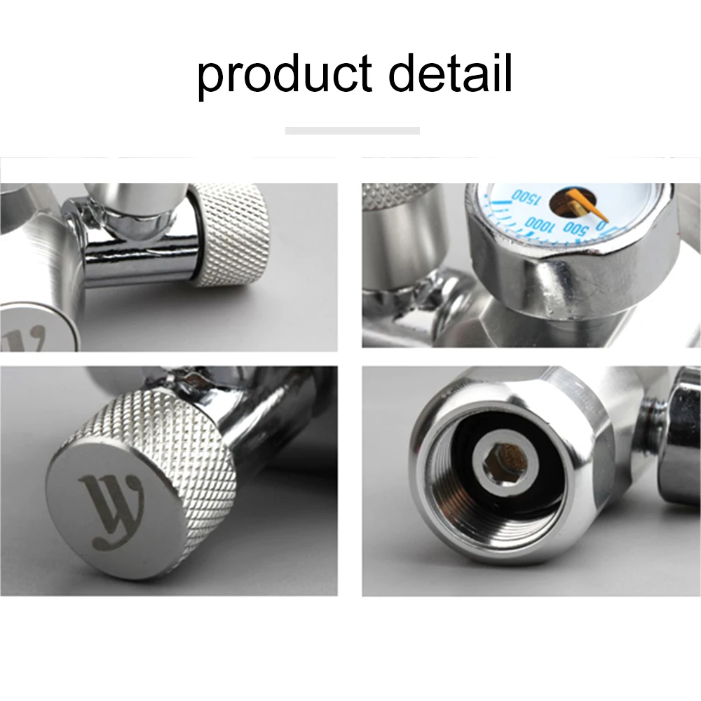 

Hot Fish Tank Aquarium CO2 Regulator Double Pressure Gauge with CO2 Bubble Counter Check Valve for CO2 Generator System Kit
