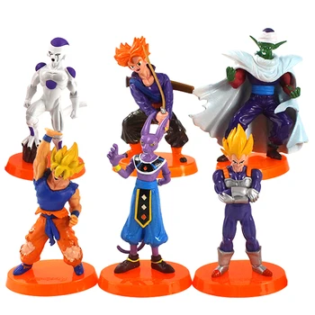 

6Pcs/set Dragon Ball Z Figures DragonBall Son goku Vegeta Torankusu Frieza PVC Action Figure Collectable Model Toy