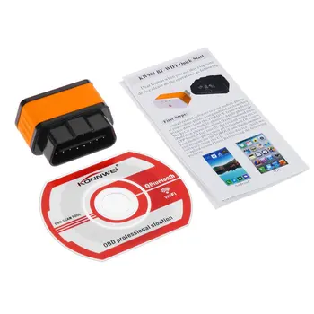 

KW903 Bluetooth 3.0 Scanner ELM327 OBD2 Fault Code Reader Auto Car Diagnostic Tool Portable Scan Tool Support OBDII