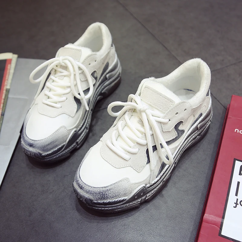 Dad Sneakers Women Casual Trainers Women Flats Platform Sneakers Women Dirty Shoes Breathable Women Chunky Sneakers Femme Basket