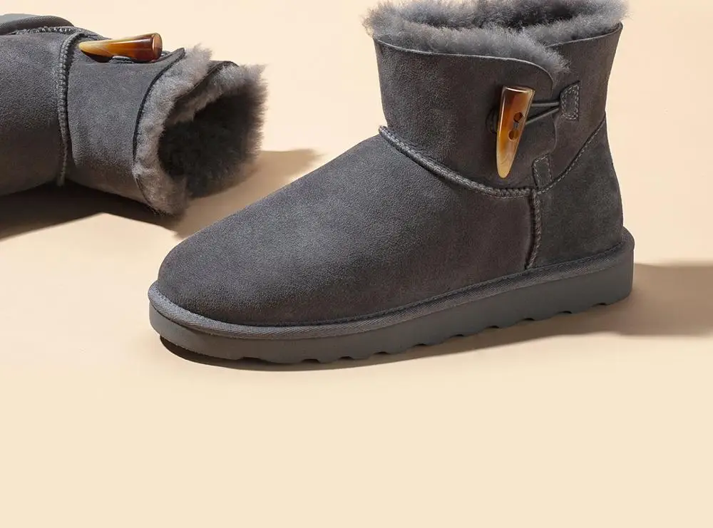 Original Xiaomi Qi main Women's Fur Snow Boots 17MM Fur Length Warm Soft Shoes With High-elastic Wear-Resistant anti-slip Sole - Цвет: SIZE 38