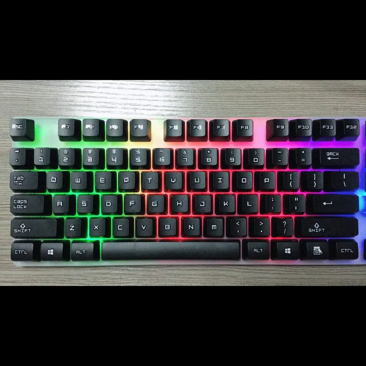 Teclado à Prova Água para Computador Usb com Fio Mecânico Suspenso Teclado Colorido Backlight Gaming Dwaterproof pc Gamer od G21 Led - Imagem 5