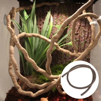 

Artificial Vine Reptile Box Case Decoration Lizard Rattan 1M Bend Plant Feeder Box Decoration