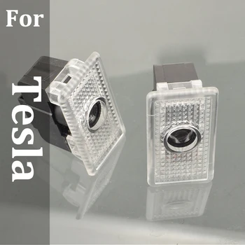 

2Pcs LED Car Door Light For Tesla Model 3 Model S Model X Auto Logo Door Welcome Light Projector