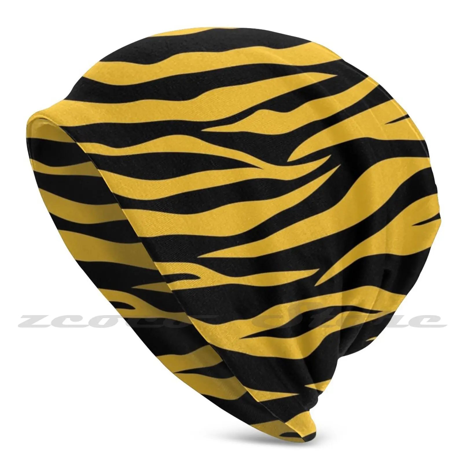 Cappelli In Maglia Con Motivo Personalizzato Con Stampa Animalier Tigre Plus Size Berretto Morbido Elastico Tiger Stripes Pattern Tigers Byrd King Pop