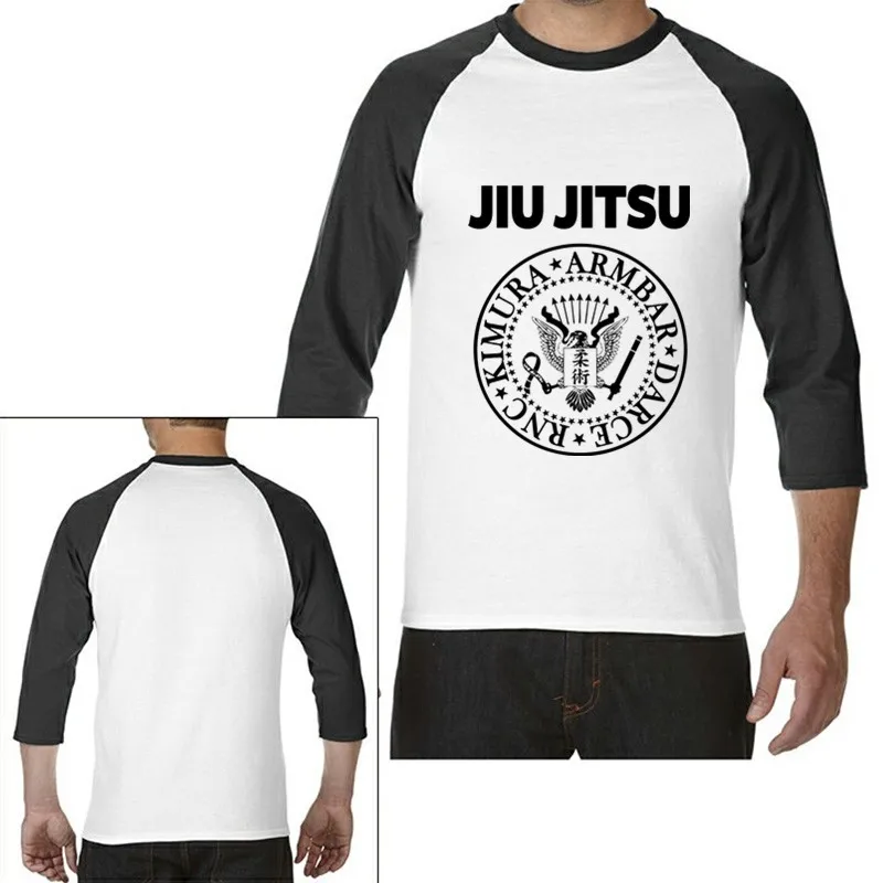 Мужская музыкальная футболка JIU JITSU ROCK N ROLL черная хлопковая забавная одежда для