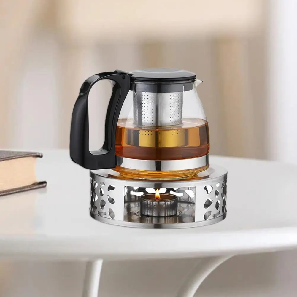 Stainless Steel Coffee Tea Warmers Heat-resistant Stable Hollow-out Candle Heater Stand Trays for Teapots | Дом и сад