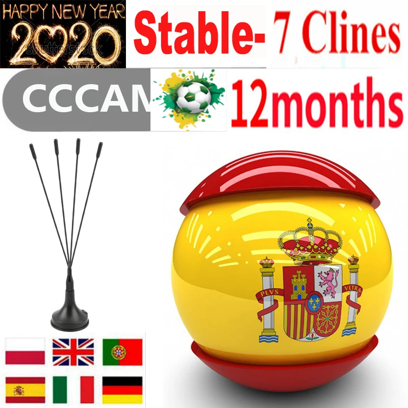 Cccam Europa DVB-S2 рецептор на 1 год, для V8 Super X800 спутниковый ТВ ресивер, европейские каналы