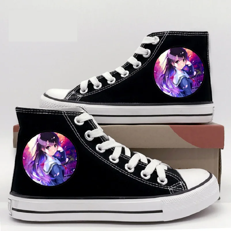 Unisex Anime Cos saenai heroine no sodate-kata Cosplay Aki Tomoya Katou plimsolls canvas shoes Rope Soled Shoes | Тематическая