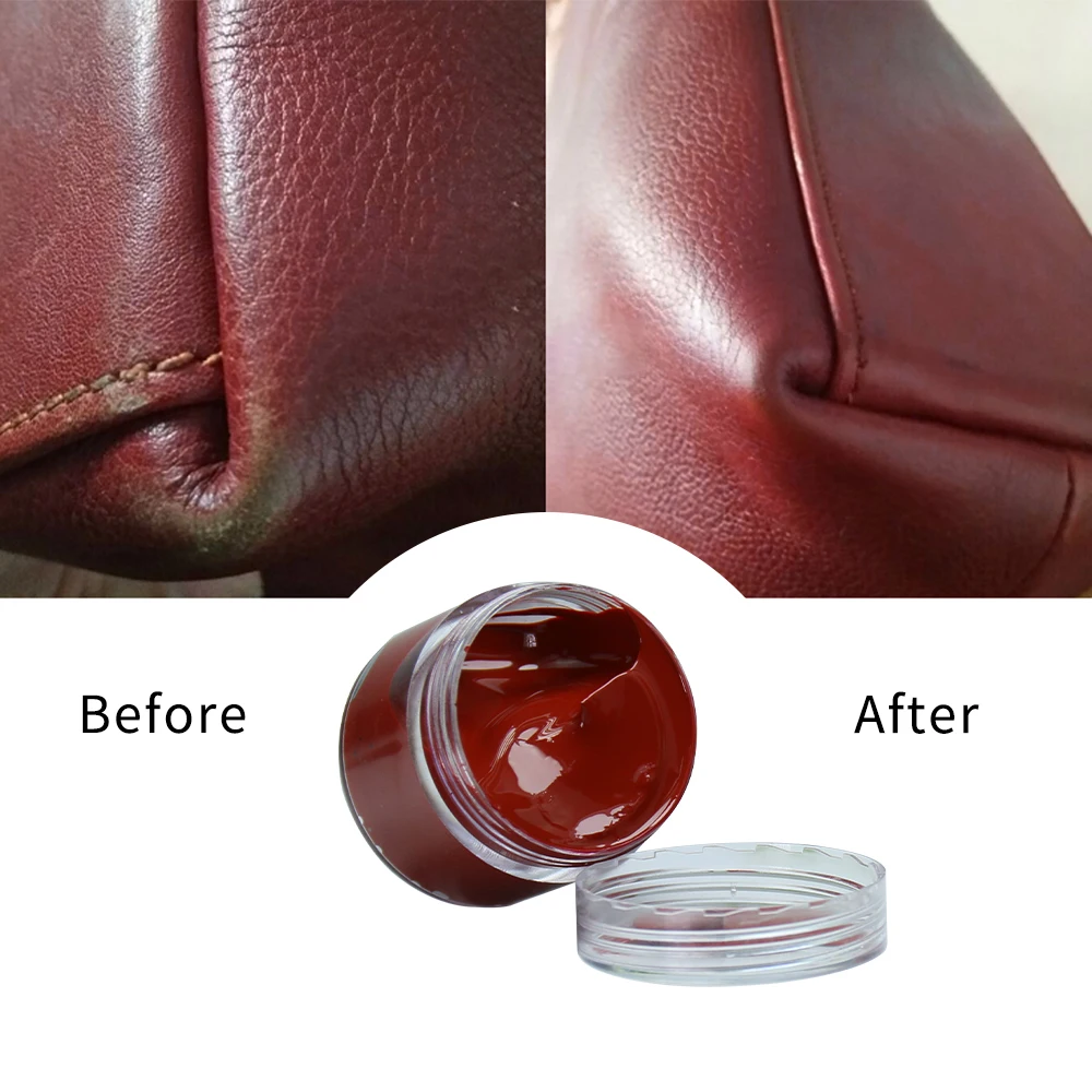 White Leather Shoe Paint Cream Coloring for Bag Sofa Car Seat