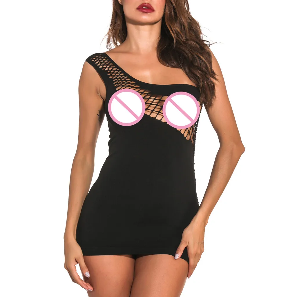 Сексуальная летняя одежда в стиле Babydoll ночная рубашка женское нижнее белье с кружевами повседневное однотонное платье без рукавов Горячая ночная рубашка одежда для сна