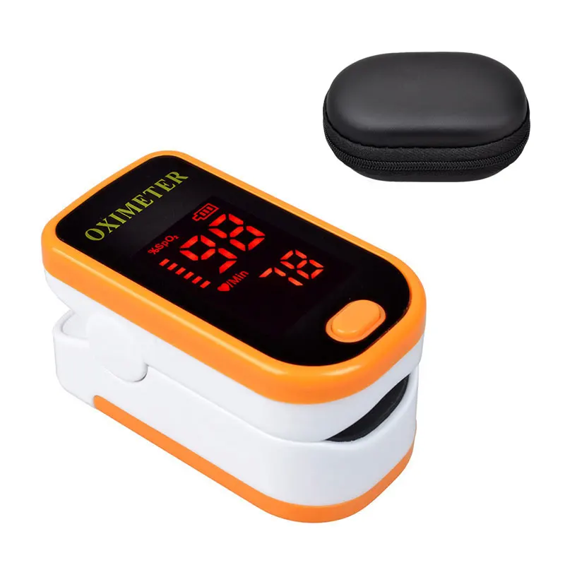 K4 orange with case Пальчиковый пульсоксиметр со чехол нажатием Oximetro pulso de dedo светодиодный оксиметры импа Ульс Сатуратор Pulsioximetro - Цвет: K4 orange with case