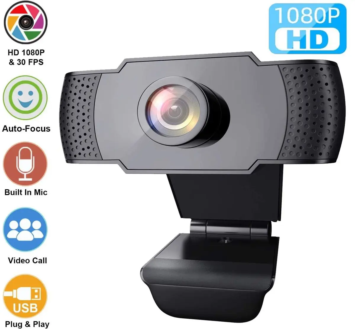 Веб камера SeenDa 1080P Full HD для ПК/Mac/ноутбука/Macbook/планшета веб с микрофоном