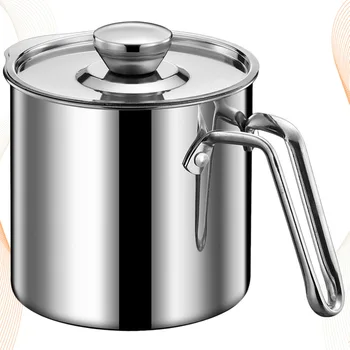 

1Pc Bottle Stainless Steel Grease Separating Bowl Oil Soup Strainer Bowl for Home Kitchen Liquid