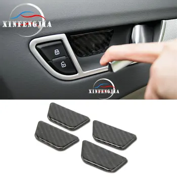 

For Audi A4 B8 A5 09-15 4PCS Carbon Fiber Inner Door Handle Cover Panel Trim